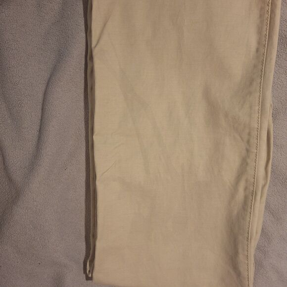 Tommy Hilfiger Stretch-Wmn 10 Beige Chino Khaki Bootcut Flare Pocket Flp *spots* - Picture 15 of 16